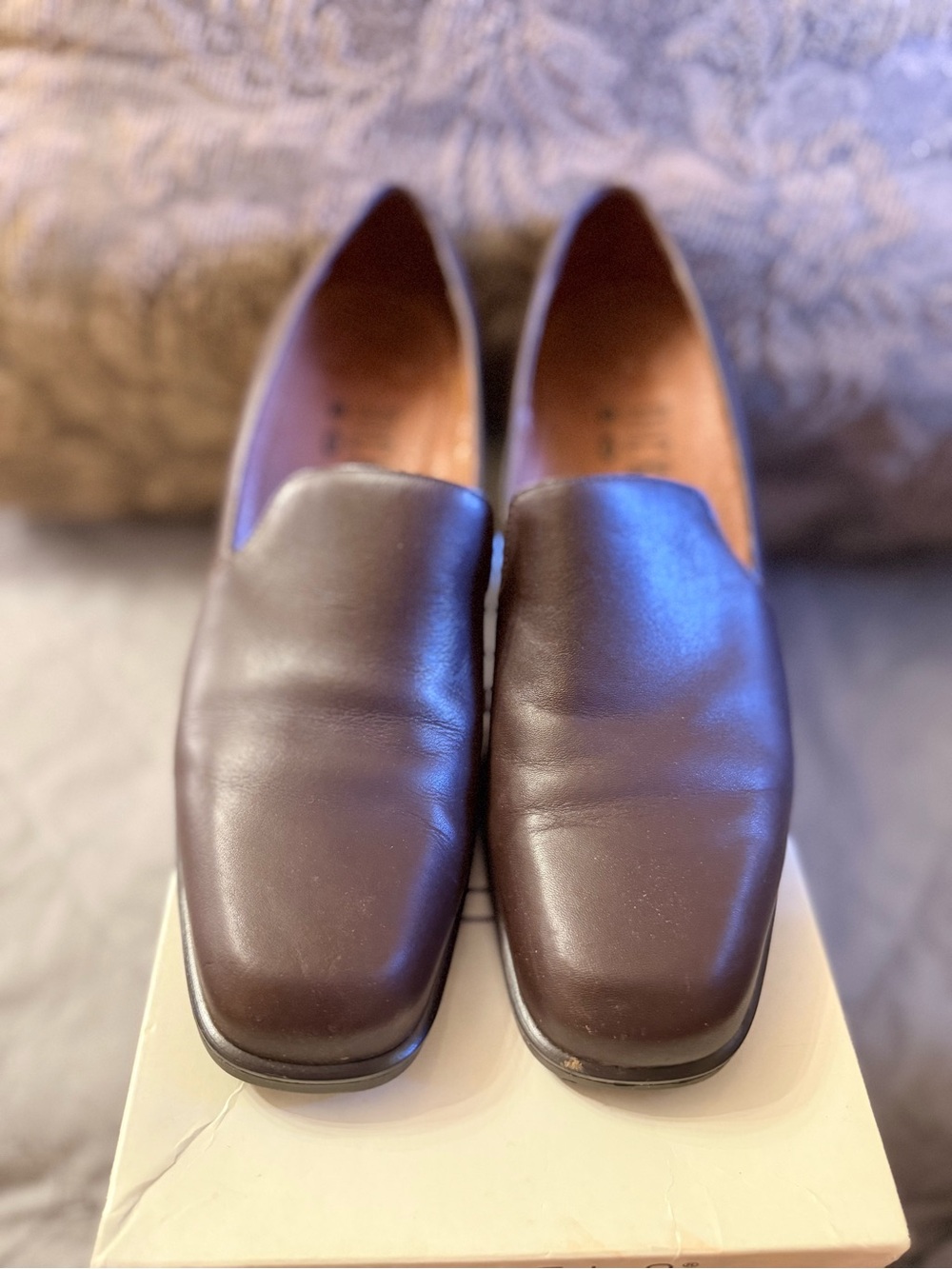 Women’s Brown Leather Slip-On Loafers